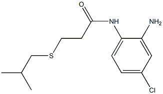N-(2-amino-4-chlorophenyl)-3-[(2-methylpropyl)sulfanyl]propanamide 구조식 이미지