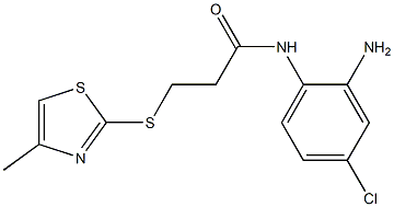 N-(2-amino-4-chlorophenyl)-3-[(4-methyl-1,3-thiazol-2-yl)sulfanyl]propanamide 구조식 이미지