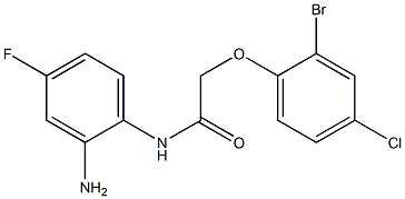 N-(2-amino-4-fluorophenyl)-2-(2-bromo-4-chlorophenoxy)acetamide 구조식 이미지
