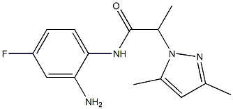 N-(2-amino-4-fluorophenyl)-2-(3,5-dimethyl-1H-pyrazol-1-yl)propanamide 구조식 이미지