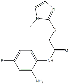 N-(2-amino-4-fluorophenyl)-2-[(1-methyl-1H-imidazol-2-yl)sulfanyl]acetamide Structure