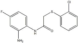 N-(2-amino-4-fluorophenyl)-2-[(2-chlorophenyl)sulfanyl]acetamide Structure