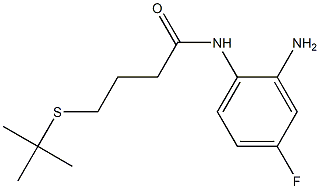 N-(2-amino-4-fluorophenyl)-4-(tert-butylsulfanyl)butanamide 구조식 이미지