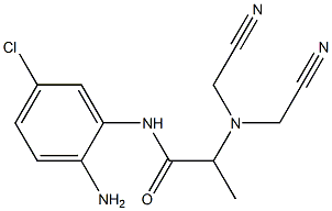 N-(2-amino-5-chlorophenyl)-2-[bis(cyanomethyl)amino]propanamide 구조식 이미지