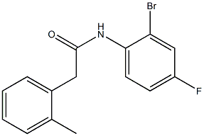 N-(2-bromo-4-fluorophenyl)-2-(2-methylphenyl)acetamide 구조식 이미지