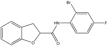 N-(2-bromo-4-fluorophenyl)-2,3-dihydro-1-benzofuran-2-carboxamide 구조식 이미지