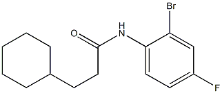 N-(2-bromo-4-fluorophenyl)-3-cyclohexylpropanamide 구조식 이미지