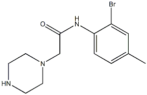 N-(2-bromo-4-methylphenyl)-2-(piperazin-1-yl)acetamide 구조식 이미지