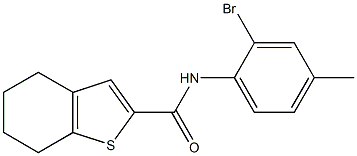 N-(2-bromo-4-methylphenyl)-4,5,6,7-tetrahydro-1-benzothiophene-2-carboxamide 구조식 이미지