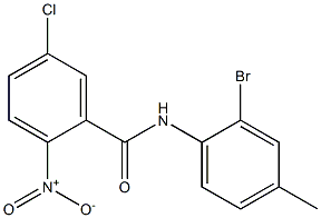 N-(2-bromo-4-methylphenyl)-5-chloro-2-nitrobenzamide 구조식 이미지