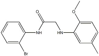 N-(2-bromophenyl)-2-[(2-methoxy-5-methylphenyl)amino]acetamide 구조식 이미지