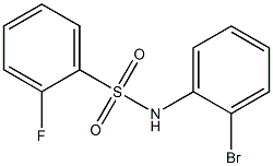 N-(2-bromophenyl)-2-fluorobenzenesulfonamide 구조식 이미지