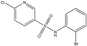 N-(2-bromophenyl)-6-chloropyridine-3-sulfonamide 구조식 이미지