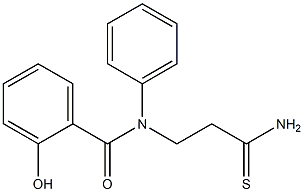 N-(2-carbamothioylethyl)-2-hydroxy-N-phenylbenzamide 구조식 이미지