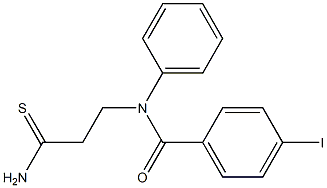 N-(2-carbamothioylethyl)-4-iodo-N-phenylbenzamide 구조식 이미지