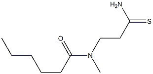N-(2-carbamothioylethyl)-N-methylhexanamide 구조식 이미지