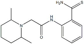 N-(2-carbamothioylphenyl)-2-(2,6-dimethylpiperidin-1-yl)acetamide Structure