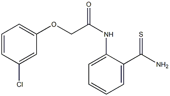 N-(2-carbamothioylphenyl)-2-(3-chlorophenoxy)acetamide 구조식 이미지