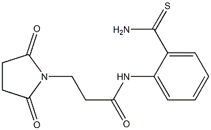 N-(2-carbamothioylphenyl)-3-(2,5-dioxopyrrolidin-1-yl)propanamide Structure