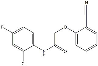 N-(2-chloro-4-fluorophenyl)-2-(2-cyanophenoxy)acetamide 구조식 이미지