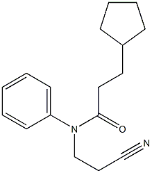 N-(2-cyanoethyl)-3-cyclopentyl-N-phenylpropanamide Structure