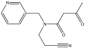 N-(2-cyanoethyl)-3-oxo-N-(pyridin-3-ylmethyl)butanamide Structure