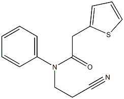 N-(2-cyanoethyl)-N-phenyl-2-thien-2-ylacetamide 구조식 이미지