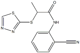 N-(2-cyanophenyl)-2-(1,3,4-thiadiazol-2-ylsulfanyl)propanamide 구조식 이미지