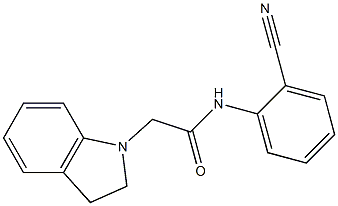 N-(2-cyanophenyl)-2-(2,3-dihydro-1H-indol-1-yl)acetamide Structure