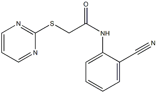 N-(2-cyanophenyl)-2-(pyrimidin-2-ylsulfanyl)acetamide 구조식 이미지