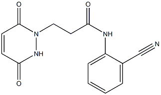 N-(2-cyanophenyl)-3-(3,6-dioxo-1,2,3,6-tetrahydropyridazin-1-yl)propanamide 구조식 이미지