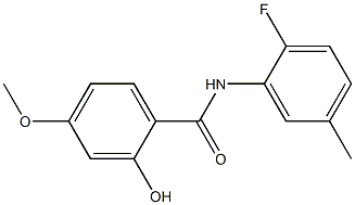 N-(2-fluoro-5-methylphenyl)-2-hydroxy-4-methoxybenzamide 구조식 이미지