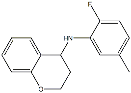 N-(2-fluoro-5-methylphenyl)-3,4-dihydro-2H-1-benzopyran-4-amine 구조식 이미지