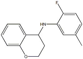 N-(2-fluoro-5-methylphenyl)-3,4-dihydro-2H-1-benzopyran-4-amine Structure