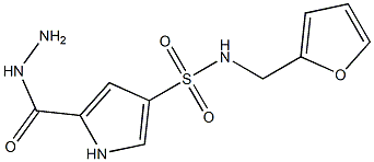 N-(2-furylmethyl)-5-(hydrazinocarbonyl)-1H-pyrrole-3-sulfonamide 구조식 이미지