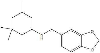 N-(2H-1,3-benzodioxol-5-ylmethyl)-3,3,5-trimethylcyclohexan-1-amine 구조식 이미지