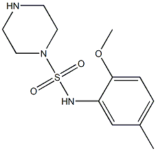 N-(2-methoxy-5-methylphenyl)piperazine-1-sulfonamide Structure