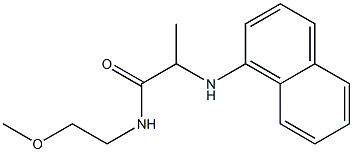 N-(2-methoxyethyl)-2-(naphthalen-1-ylamino)propanamide Structure