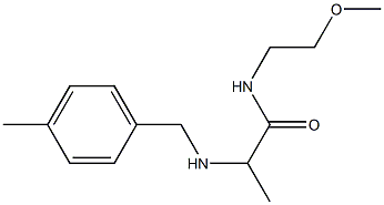 N-(2-methoxyethyl)-2-{[(4-methylphenyl)methyl]amino}propanamide 구조식 이미지