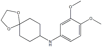 N-(3,4-dimethoxyphenyl)-1,4-dioxaspiro[4.5]decan-8-amine 구조식 이미지
