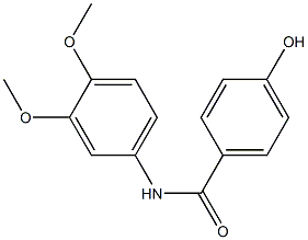 N-(3,4-dimethoxyphenyl)-4-hydroxybenzamide 구조식 이미지