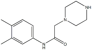 N-(3,4-dimethylphenyl)-2-(piperazin-1-yl)acetamide 구조식 이미지