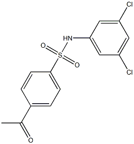 N-(3,5-dichlorophenyl)-4-acetylbenzene-1-sulfonamide 구조식 이미지