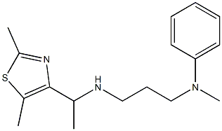 N-(3-{[1-(2,5-dimethyl-1,3-thiazol-4-yl)ethyl]amino}propyl)-N-methylaniline 구조식 이미지