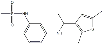 N-(3-{[1-(2,5-dimethylthiophen-3-yl)ethyl]amino}phenyl)methanesulfonamide 구조식 이미지