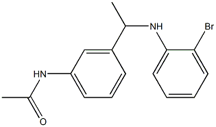 N-(3-{1-[(2-bromophenyl)amino]ethyl}phenyl)acetamide Structure