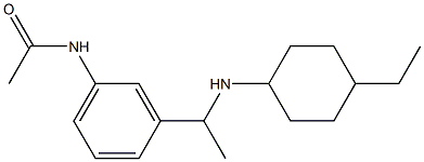 N-(3-{1-[(4-ethylcyclohexyl)amino]ethyl}phenyl)acetamide 구조식 이미지