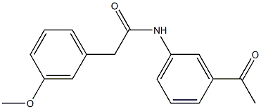 N-(3-acetylphenyl)-2-(3-methoxyphenyl)acetamide 구조식 이미지