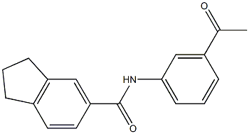 N-(3-acetylphenyl)-2,3-dihydro-1H-indene-5-carboxamide 구조식 이미지