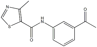 N-(3-acetylphenyl)-4-methyl-1,3-thiazole-5-carboxamide 구조식 이미지